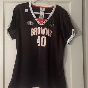 Cleveland Browns Womens Shirt #40 Peyton Hillis
